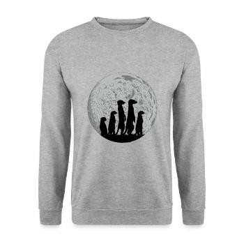 suricates - Sweat-shirt Unisexe - gris chiné - Devant - Alina (178cm) & Michal (187cm)
