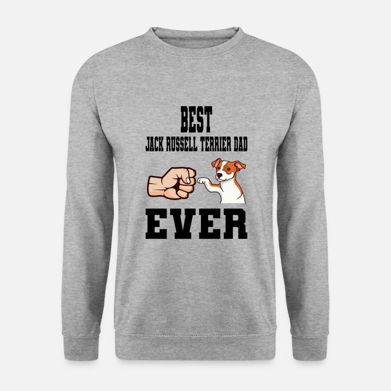 Jack Russell Terrier - Unisex Pullover - Weißgrau meliert