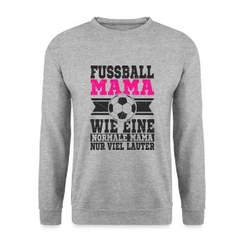Fussball Mama - Unisex Pullover - Weißgrau meliert - Vorne - Alina (178cm) & Michal (187cm)