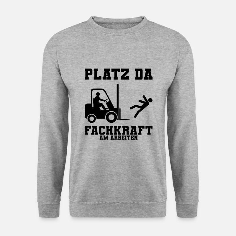 Gabelstapler - Unisex Pullover - Weißgrau meliert