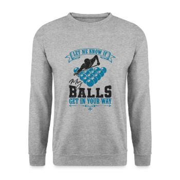 Billard - Unisex Pullover - Weißgrau meliert - Vorne - Alina (178cm) & Michal (187cm)
