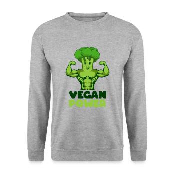 Vegan power - Unisex Sweatshirt - salt & pepper - Front - Alina (178cm) & Michal (187cm)