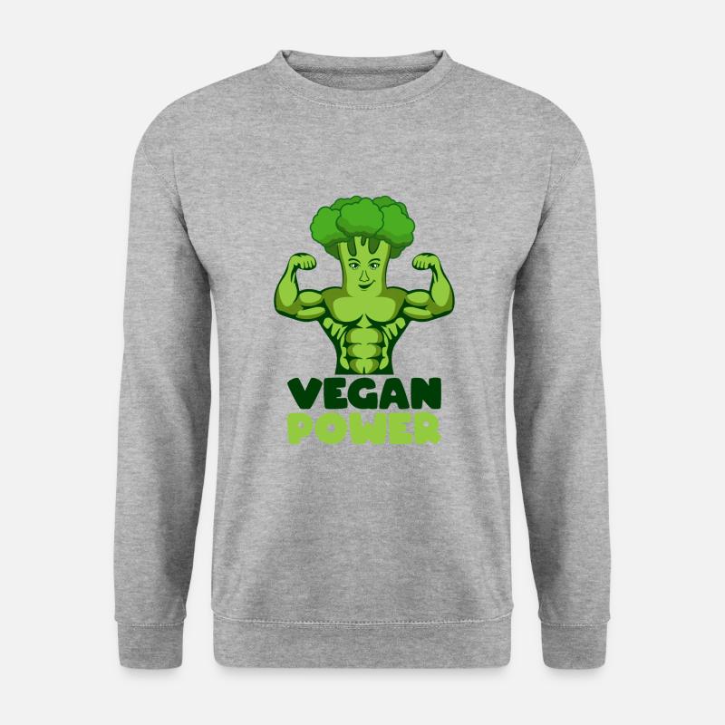 Vegan Power - Unisex Pullover - Weißgrau meliert
