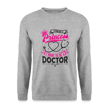 Étudiant en médecine - Sweat-shirt Unisexe - gris chiné - Devant - Alina (178cm) & Michal (187cm)