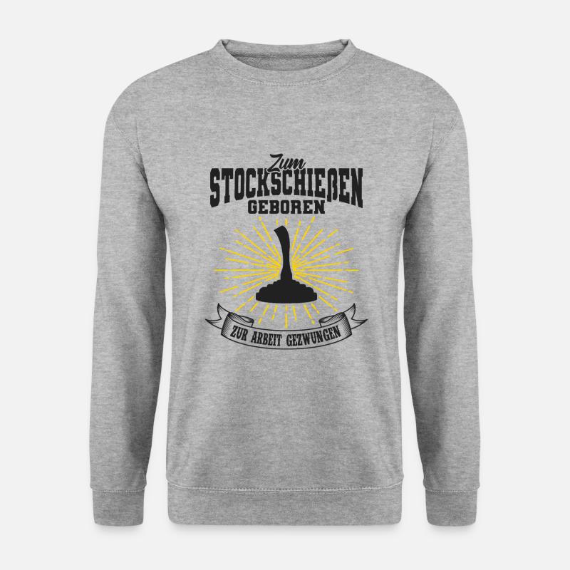 Stockschießen - Unisex Pullover - Weißgrau meliert