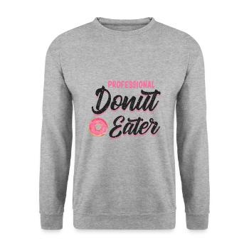donut - Unisex Sweatshirt - salt & pepper - Front - Alina (178cm) & Michal (187cm)