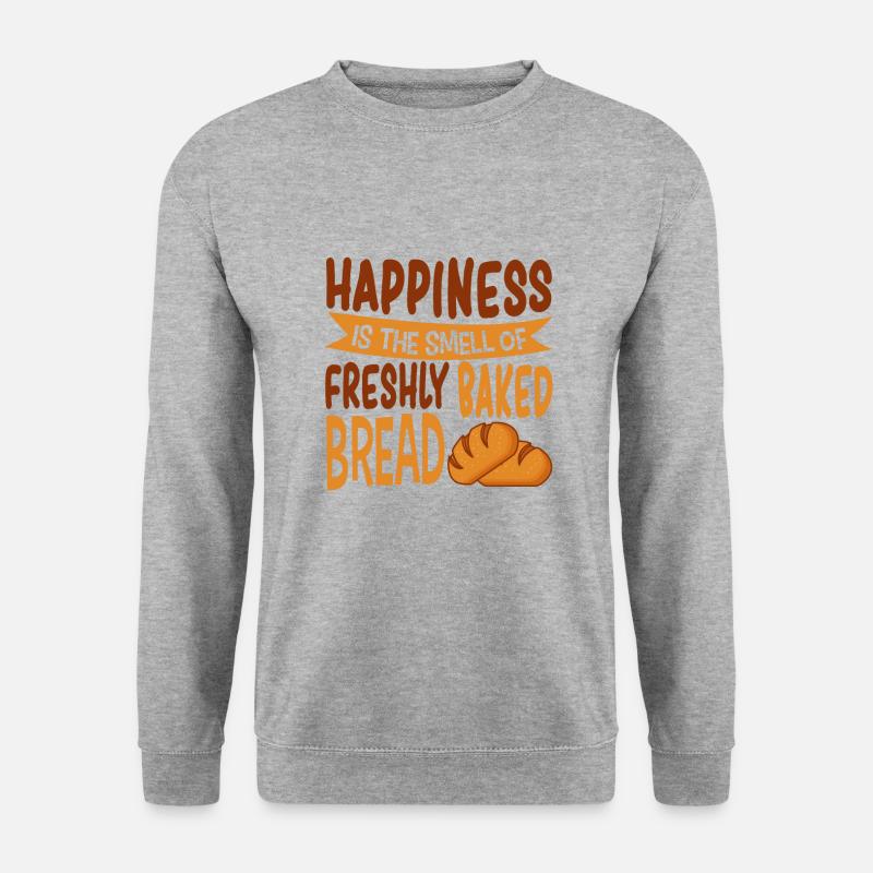 Bäcker - Unisex Pullover - Weißgrau meliert
