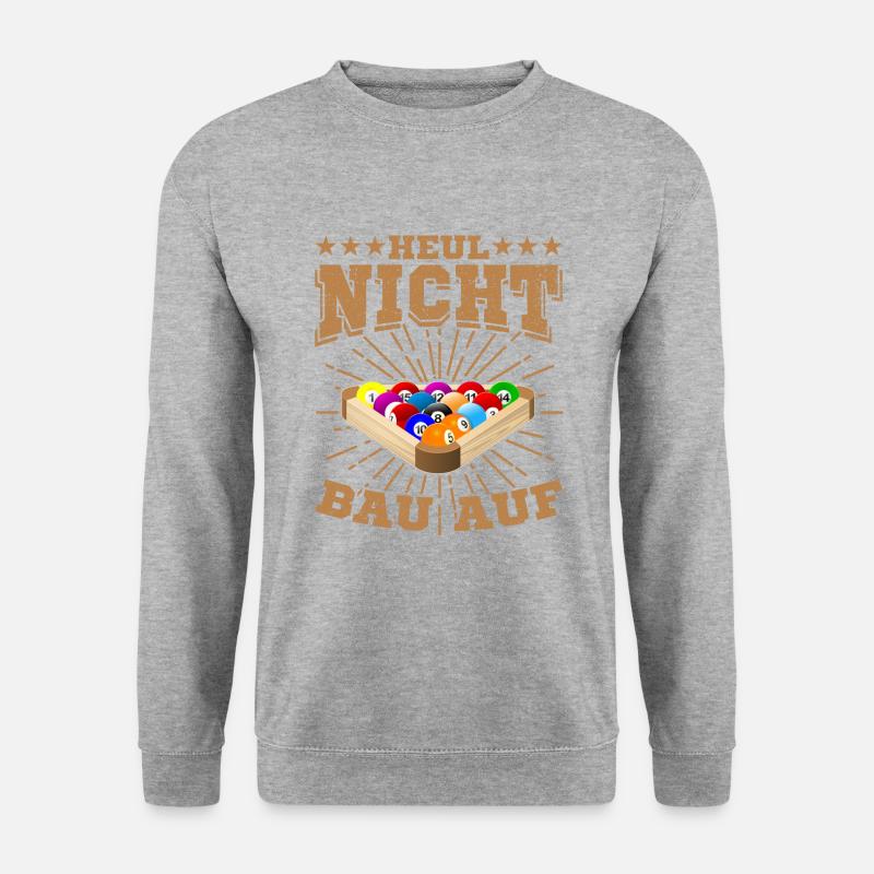Billard - Unisex Pullover - Weißgrau meliert