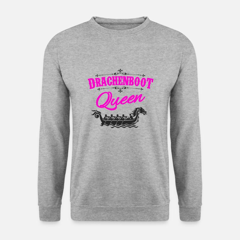 Drachenboot Queen - Unisex Pullover - Weißgrau meliert