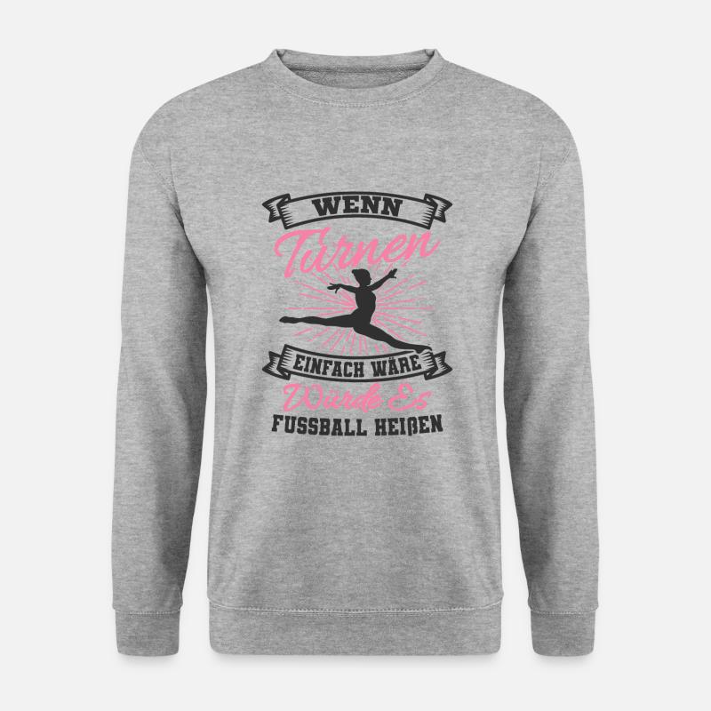 Turnen - Unisex Pullover - Weißgrau meliert