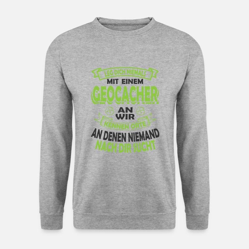 Geocaching - Unisex Pullover - Weißgrau meliert