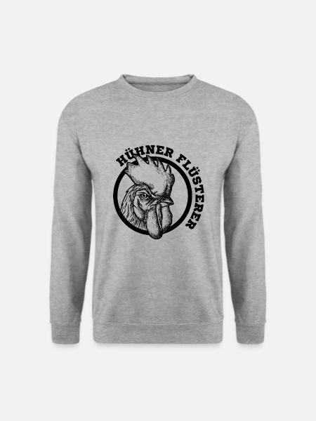 Hühner Flüsterer - Unisex Pullover - Weißgrau meliert