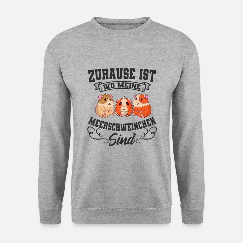 Meerschweinchen - Unisex Pullover - Weißgrau meliert