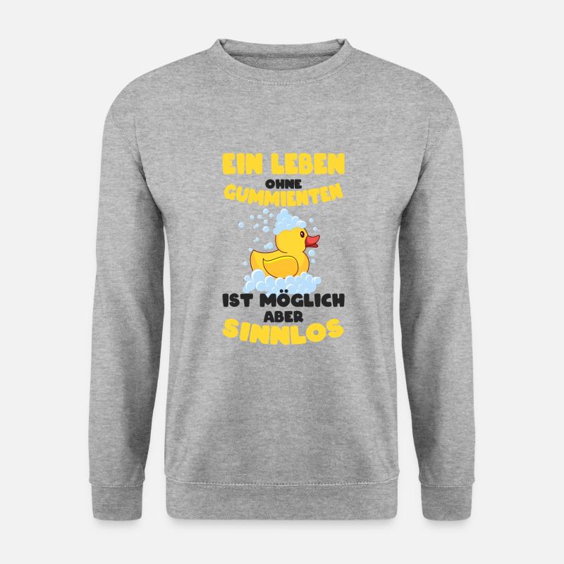 Gummiente - Unisex Pullover - Weißgrau meliert