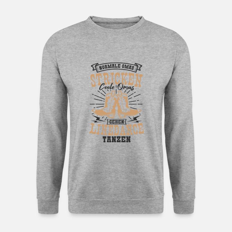 Linedance Oma - Unisex Pullover - Weißgrau meliert