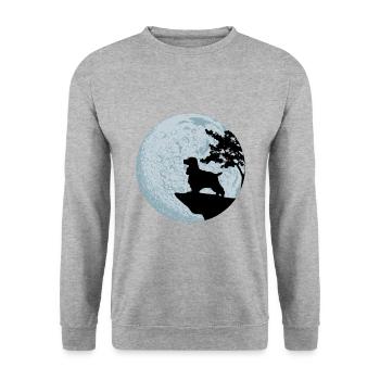 Cocker - Sweat-shirt Unisexe - gris chiné - Devant - Alina (178cm) & Michal (187cm)