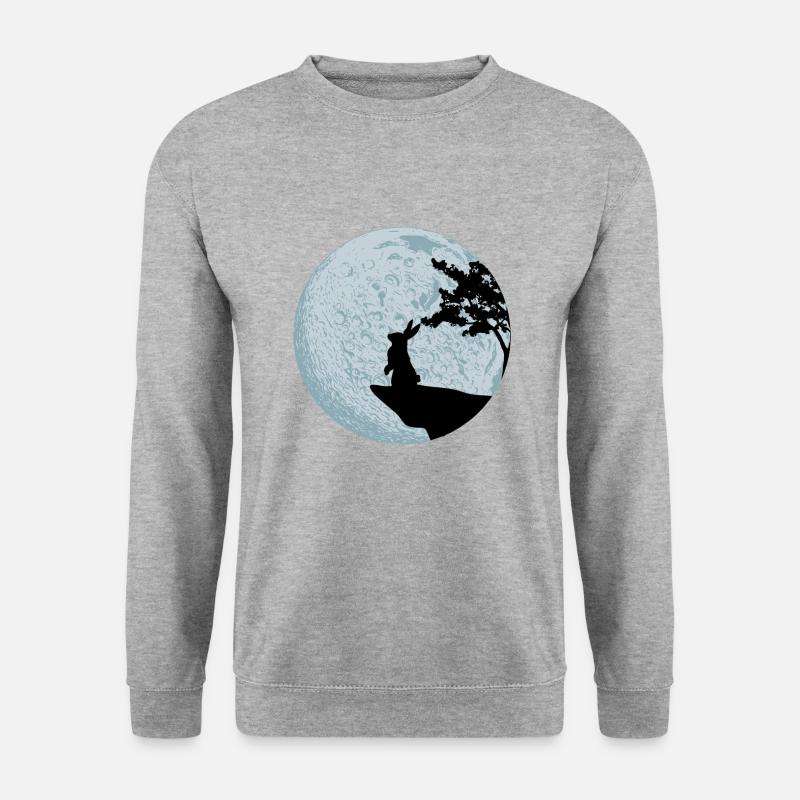 Hase - Unisex Pullover - Weißgrau meliert