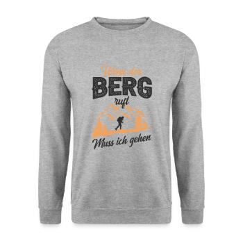 Wandern - Unisex Pullover - Weißgrau meliert - Vorne - Alina (178cm) & Michal (187cm)