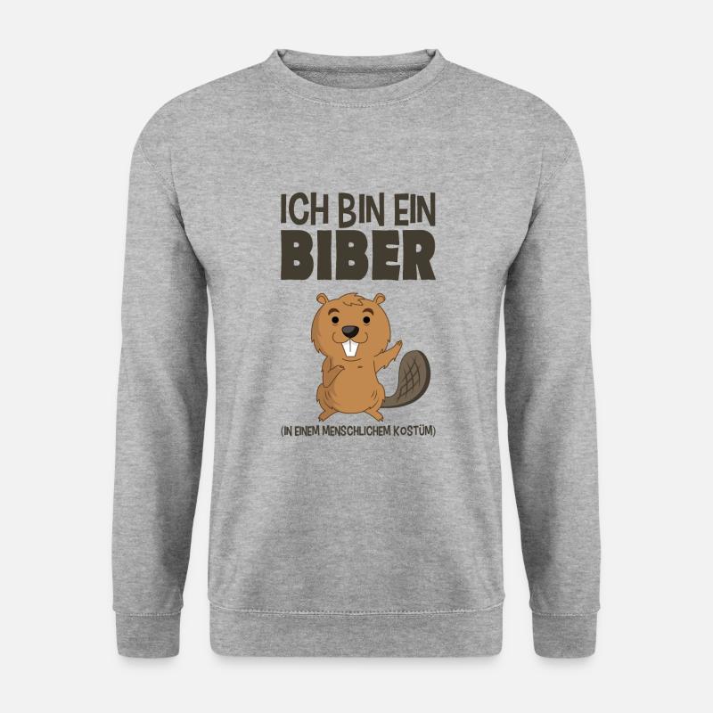 Biber - Unisex Pullover - Weißgrau meliert