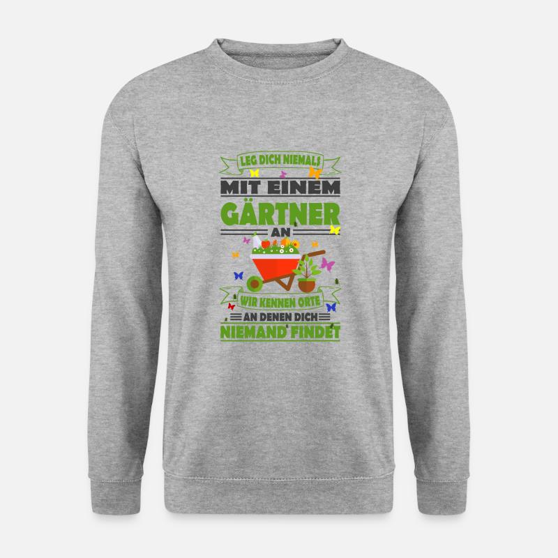 Gärtner - Unisex Pullover - Weißgrau meliert