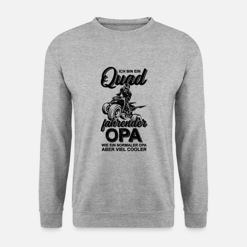 Quad Opa - Unisex Pullover - Weißgrau meliert
