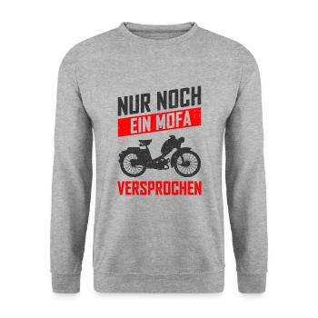 Mofa Moped - Unisex Pullover - Weißgrau meliert - Vorne - Alina (178cm) & Michal (187cm)