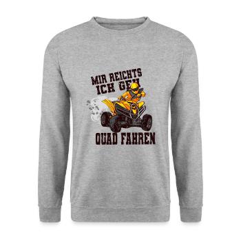 Quad - Unisex Pullover - Weißgrau meliert - Vorne - Alina (178cm) & Michal (187cm)