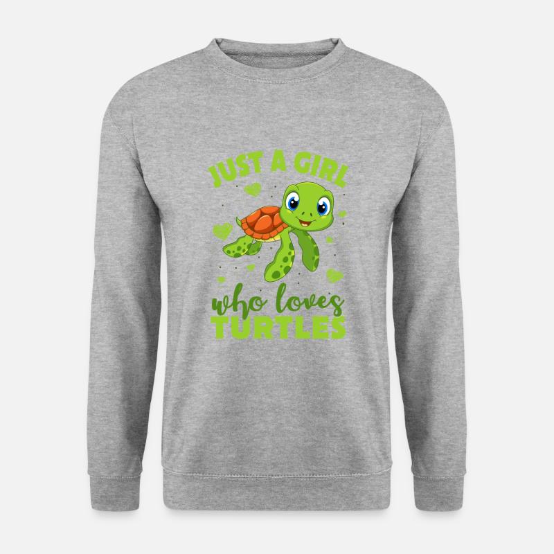 Schildkröte - Unisex Pullover - Weißgrau meliert