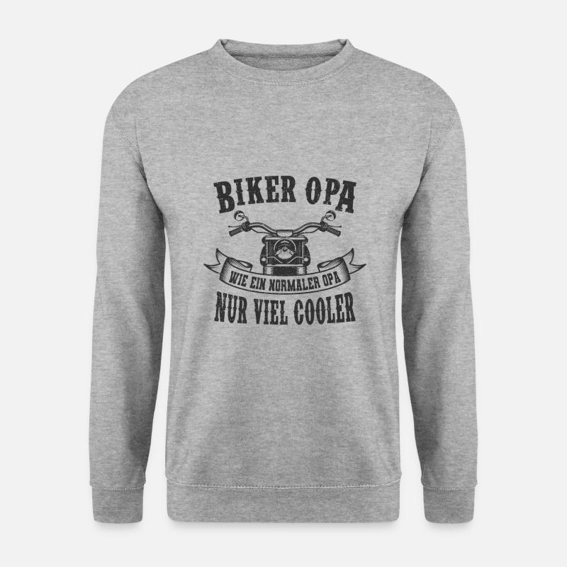 Biker Opa - Unisex Pullover - Weißgrau meliert
