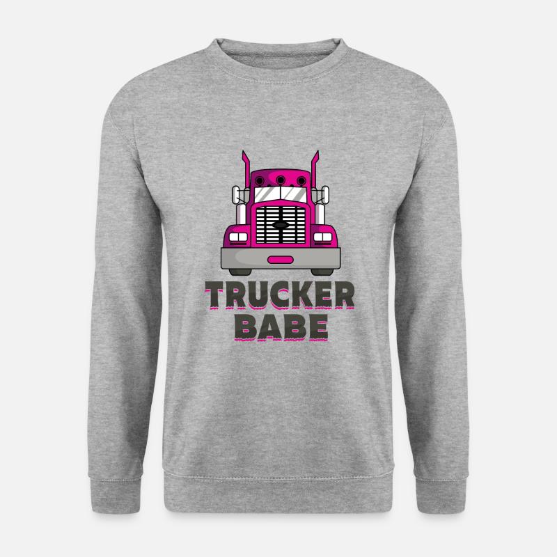 Trucker babe - Unisex Sweatshirt - salt & pepper