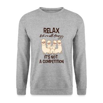 alpaca - Unisex Sweatshirt - salt & pepper - Front - Alina (178cm) & Michal (187cm)