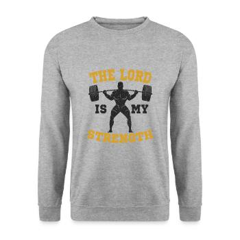 fitness - Unisex Sweatshirt - salt & pepper - Front - Alina (178cm) & Michal (187cm)