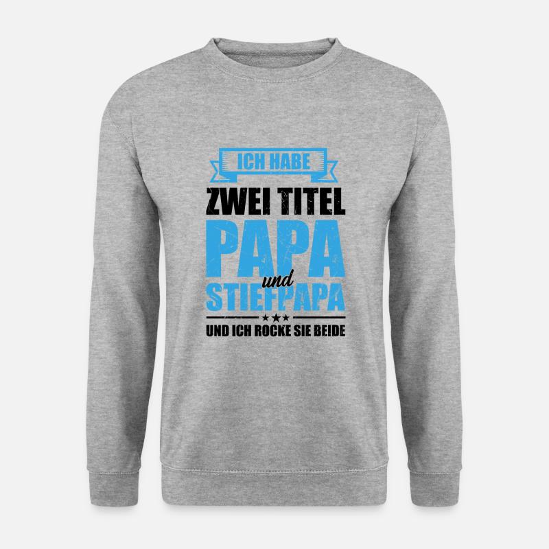 Stiefpapa - Unisex Pullover - Weißgrau meliert