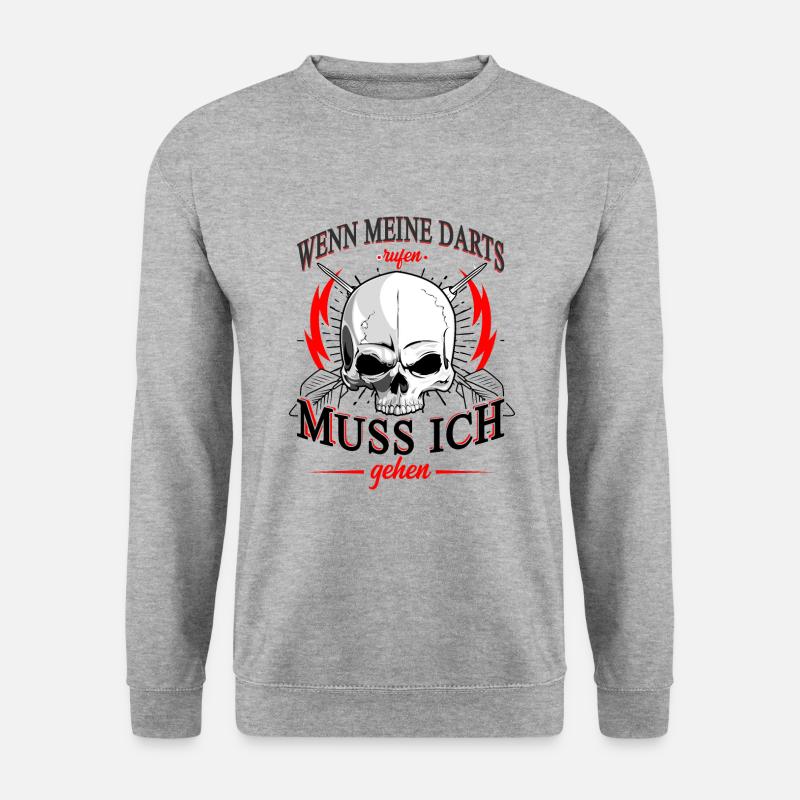 Darts - Unisex Pullover - Weißgrau meliert