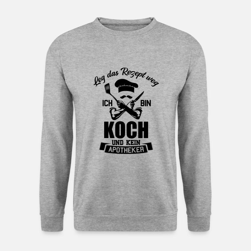 Koch - Unisex Pullover - Weißgrau meliert