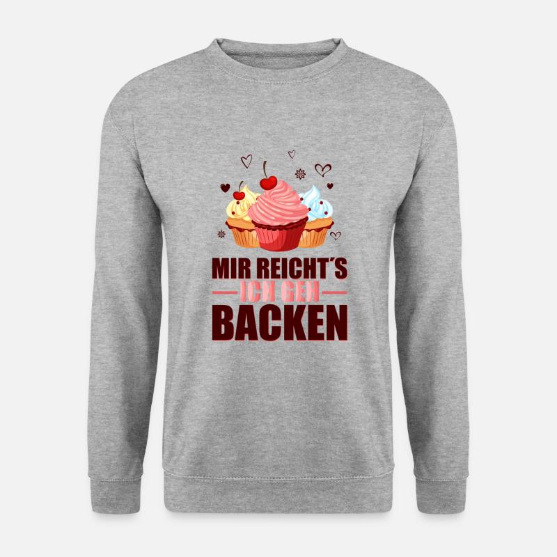Backen - Unisex Pullover - Weißgrau meliert