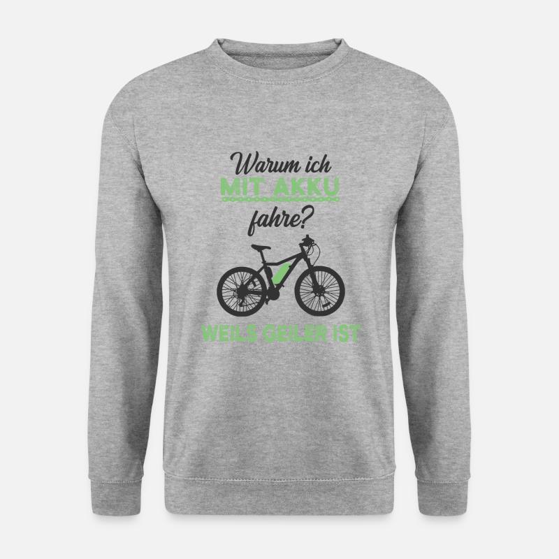 E-Bike - Unisex Pullover - Weißgrau meliert