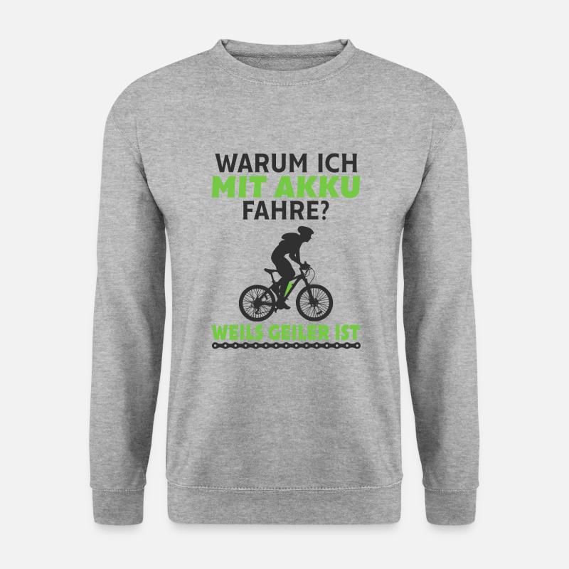 E-Bike - Unisex Pullover - Weißgrau meliert