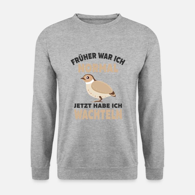 Wachtel - Unisex Pullover - Weißgrau meliert