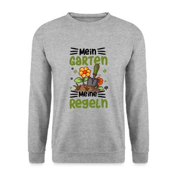 Gärtner - Unisex Pullover - Weißgrau meliert - Vorne - Alina (178cm) & Michal (187cm)