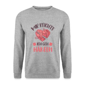 Häkeln - Unisex Pullover - Weißgrau meliert - Vorne - Alina (178cm) & Michal (187cm)