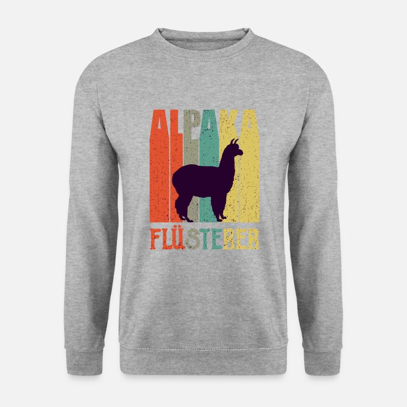 Alpaka - Unisex Pullover - Weißgrau meliert