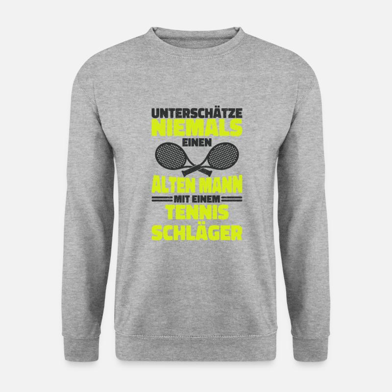Tennis - Unisex Pullover - Weißgrau meliert