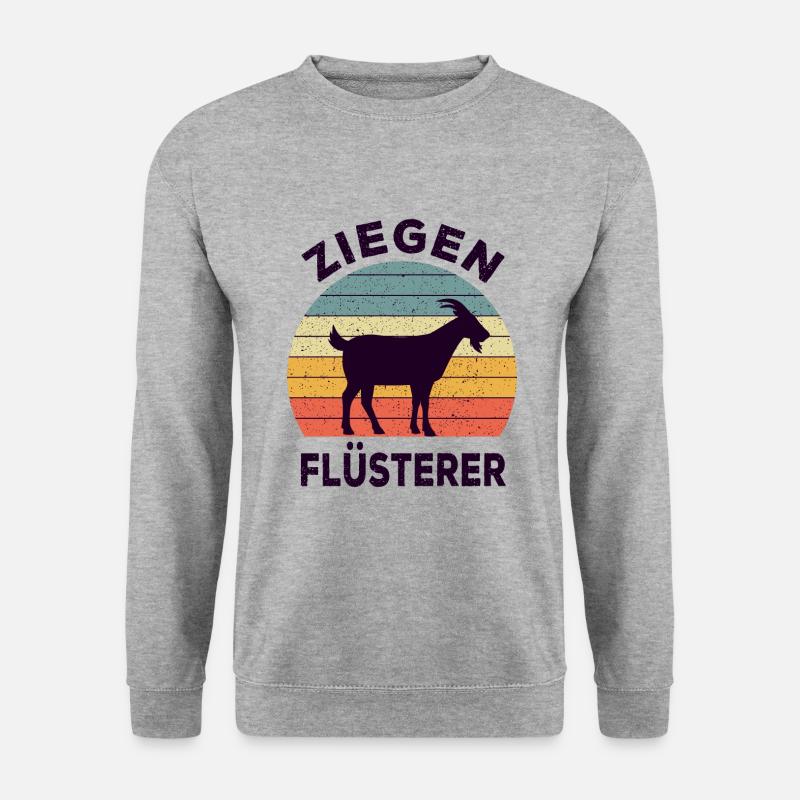 Ziegen Flüsterer - Unisex Pullover - Weißgrau meliert