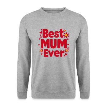 Best Mom Forever - Cadeau de fête des mères - Sweat-shirt Unisexe - gris chiné - Devant - Alina (178cm) & Michal (187cm)