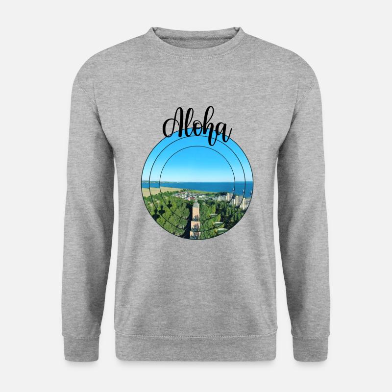 Aloha Urlaub T-Shirt - Unisex Pullover - Weißgrau meliert
