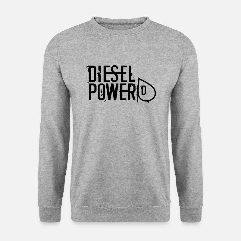 Diesel Power - Unisex Pullover - Weißgrau meliert