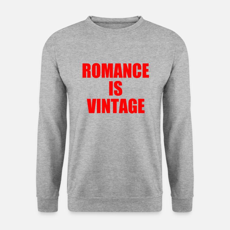 romance is vintage - Unisex Pullover - Weißgrau meliert