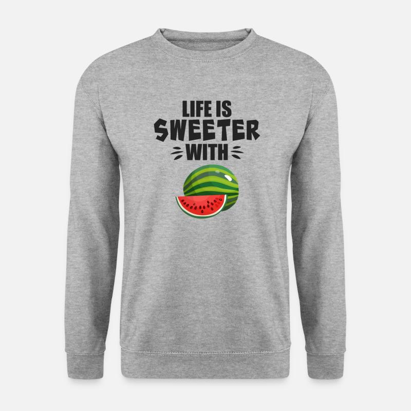 Life Is Sweeter With Watermelon - Unisex Sweatshirt - salt & pepper