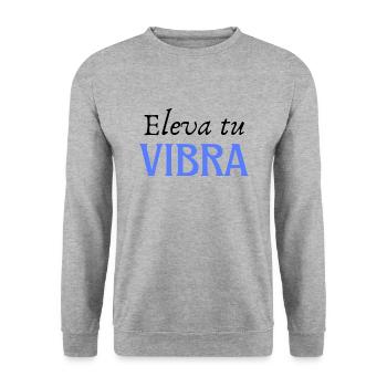 HEBEN SIE IHRE STIMMUNG - Unisex Pullover - Weißgrau meliert - Vorne - Alina (178cm) & Michal (187cm)